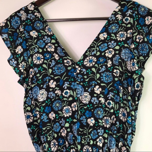 Loft Floral Flutter Tie Waist Jumpsuit - Picture 7 of 10